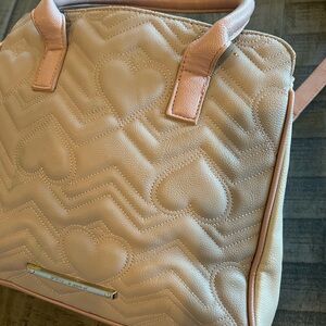 Betsey Johnson Purse - Pink and gray with hearts